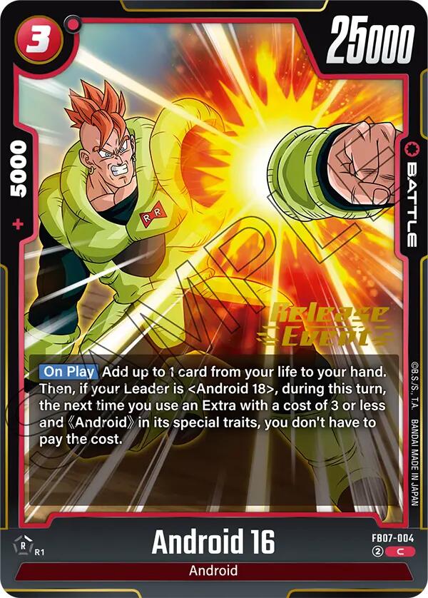 Android 16 [Wish For Shenron Release Event Cards]