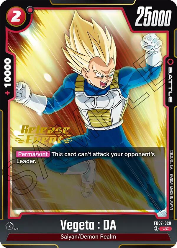 Vegeta : DA (FB07-020) [Wish For Shenron Release Event Cards]