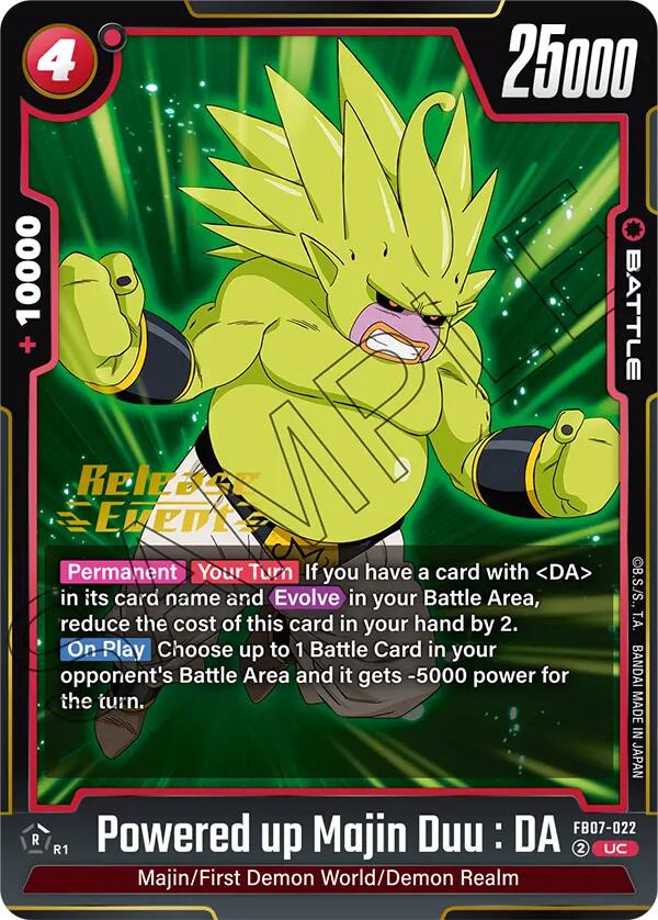 Powered up Majin Duu : DA [Wish For Shenron Release Event Cards]