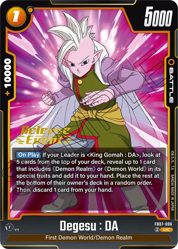 Degesu : DA [Wish For Shenron Release Event Cards]
