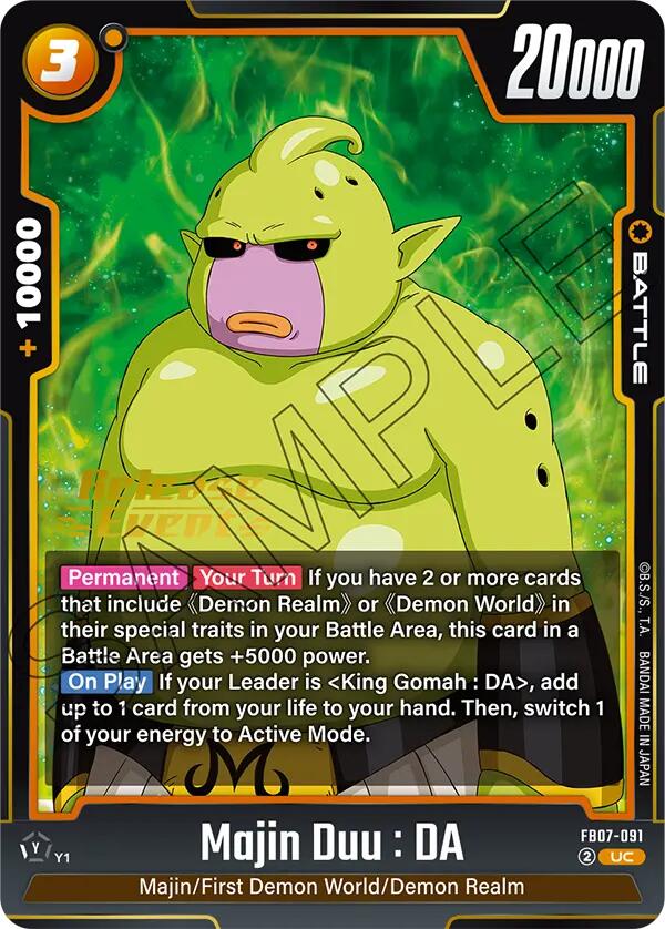 Majin Duu : DA [Wish For Shenron Release Event Cards]