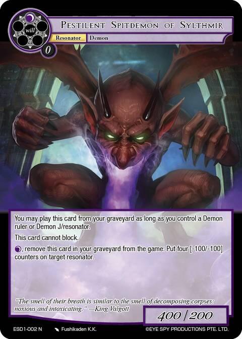 Pestilent Spitdemon of Sylthmir (ESD1-002 N) [Evil Cluster Starter Deck 1: Valgott]