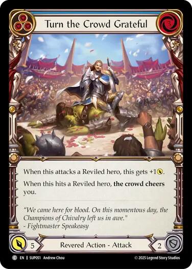 Turn the Crowd Grateful (Blue) [SUP051] (Super Slam)  Rainbow Foil