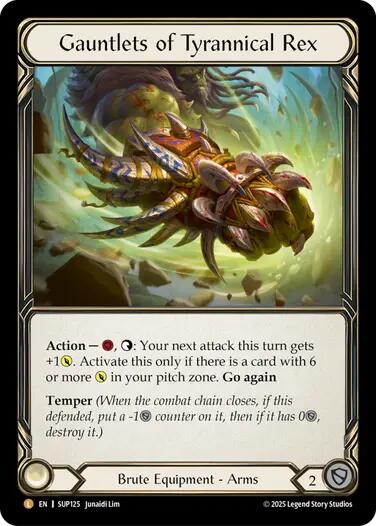 Gauntlets of Tyrannical Rex [SUP125] (Super Slam)  Cold Foil
