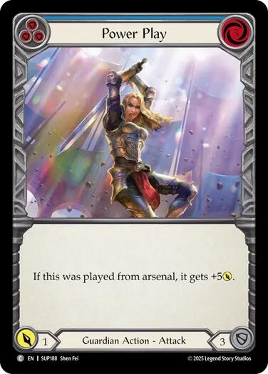 Power Play (Blue) [SUP188] (Super Slam)  Rainbow Foil