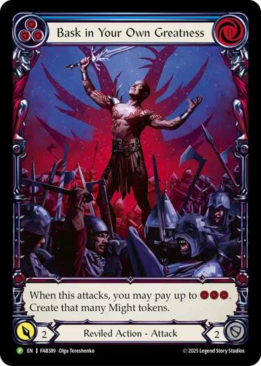 Bask in Your Own Greatness (Blue) [FAB389] (Promo)  Rainbow Foil