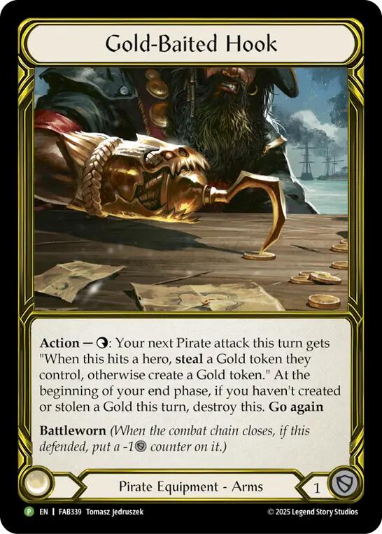 Gold-Baited Hook (Golden) [FAB339] (Promo)  Cold Foil