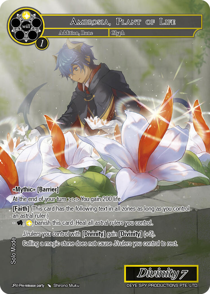 Ambrosia, Plant of Life (JRV-Pre-release party) [Promo Cards]