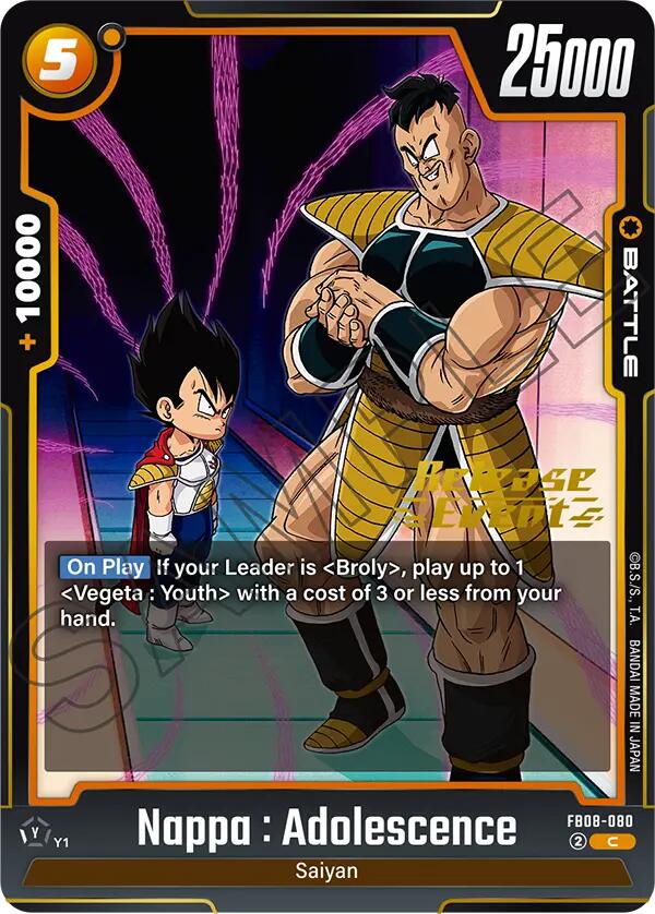 Nappa : Adolescence [Saiyan's Pride Release Event]