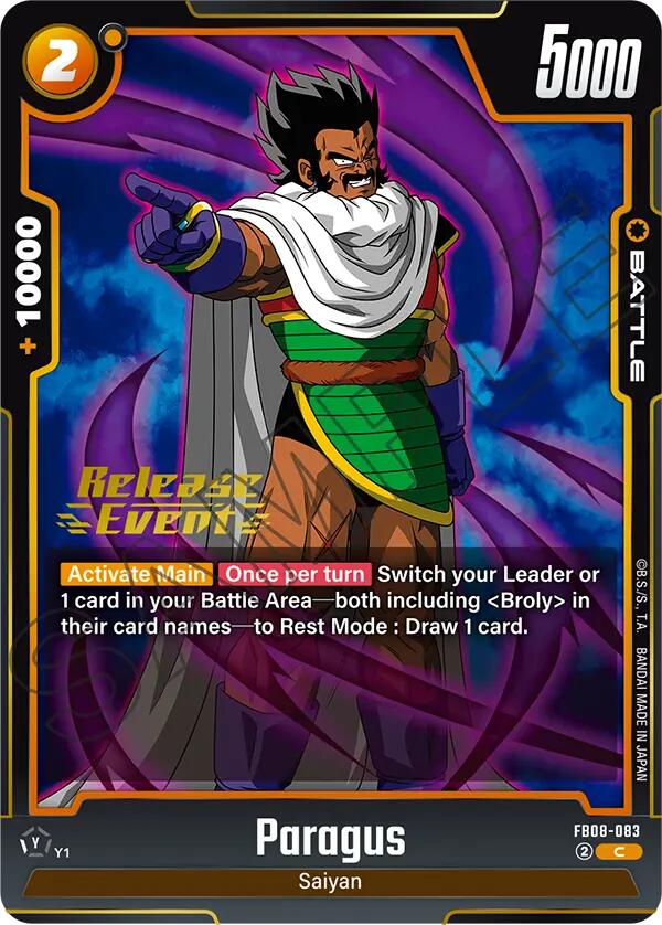 Paragus (FB08-083) [Saiyan's Pride Release Event]