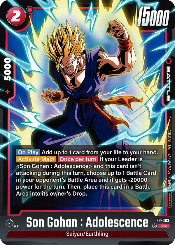 Son Gohan : Adolescence (Tournament Pack 09) [Fusion World Tournament Cards]