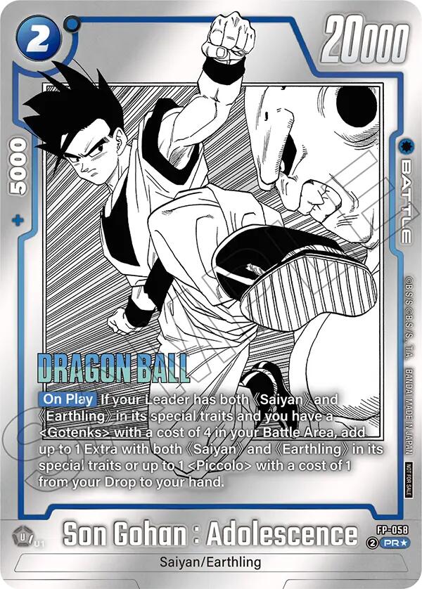 Son Gohan : Adolescence (FP-058) (Tournament Pack MANGA ver. SPECIAL) [Fusion World Tournament Cards]
