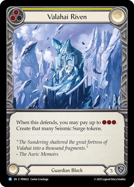 Valahai Riven (Yellow) (Rainbow Foil) [PEN022] (Compendium of Rathe)  Rainbow Foil