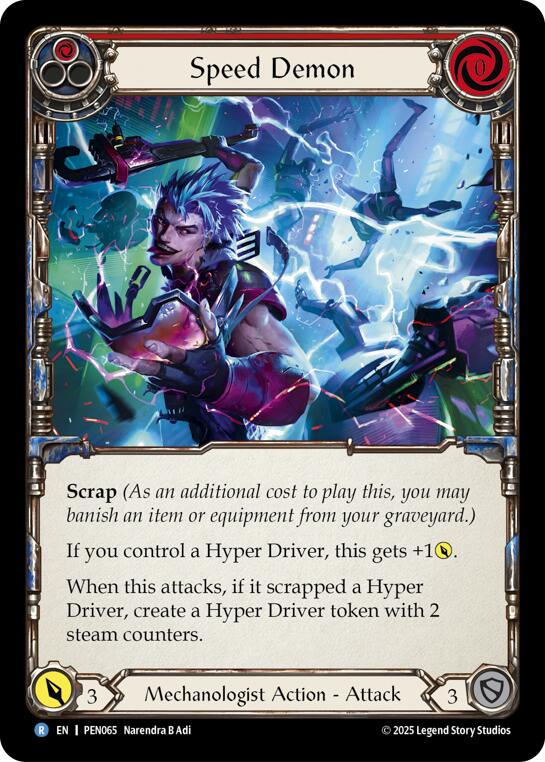 Speed Demon (Red) (Rainbow Foil) [PEN065] (Compendium of Rathe)  Rainbow Foil