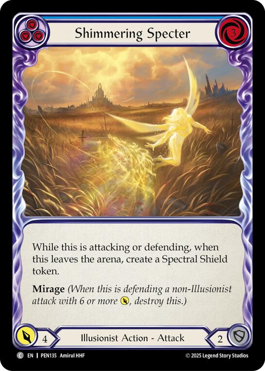 Shimmering Specter (Blue) (Rainbow Foil) [PEN135] (Compendium of Rathe)  Rainbow Foil