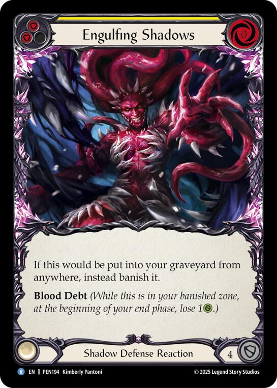 Engulfing Shadows (Yellow) (Rainbow Foil) [PEN194] (Compendium of Rathe)  Rainbow Foil