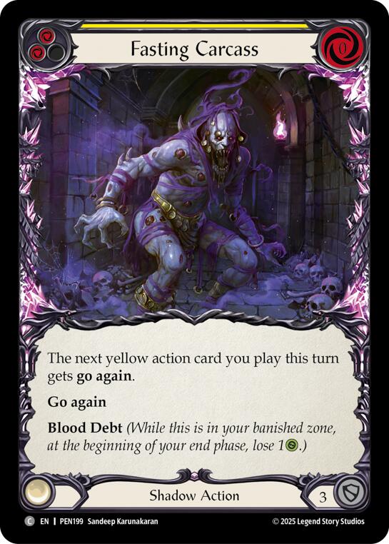 Fasting Carcass (Yellow) (Rainbow Foil) [PEN199] (Compendium of Rathe)  Rainbow Foil
