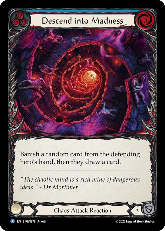 Descend Into Madness (Blue) (Rainbow Foil) [PEN278] (Compendium of Rathe)  Rainbow Foil