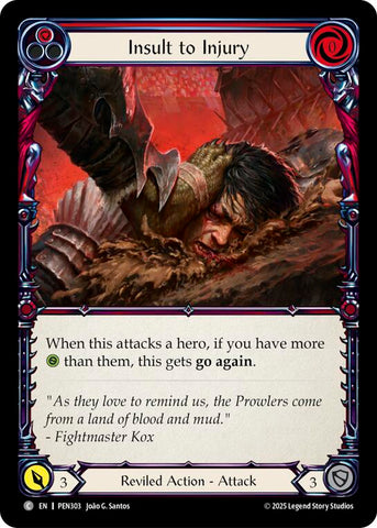 Insult To Injury (Red) (Rainbow Foil) [PEN303] (Compendium of Rathe)  Rainbow Foil