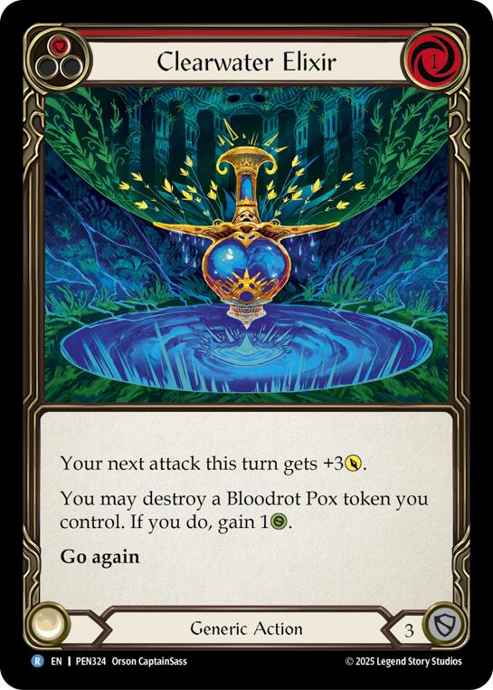 Clearwater Elixir (Red) (Rainbow Foil) [PEN324] (Compendium of Rathe)  Rainbow Foil