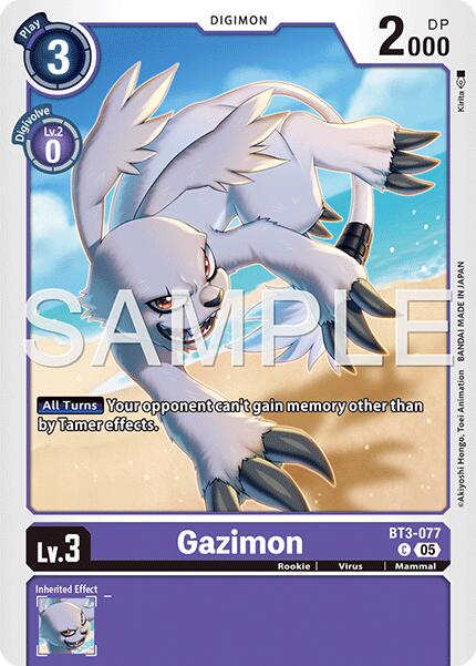 Gazimon [BT3-077] (Foil Reprint) [Advanced Booster Digimon Generation]