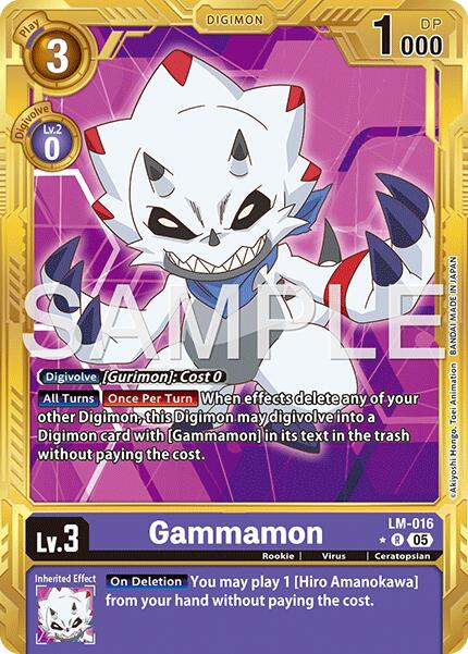 Gammamon [LM-016] (Gold Border) [Advanced Booster Digimon Generation]