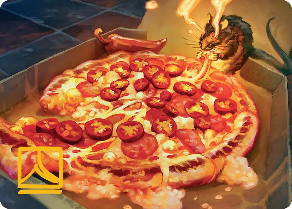 Spicy Oatmeal Pizza Art Card (Gold-Stamped Signature) [Teenage Mutant Ninja Turtles Art Series]