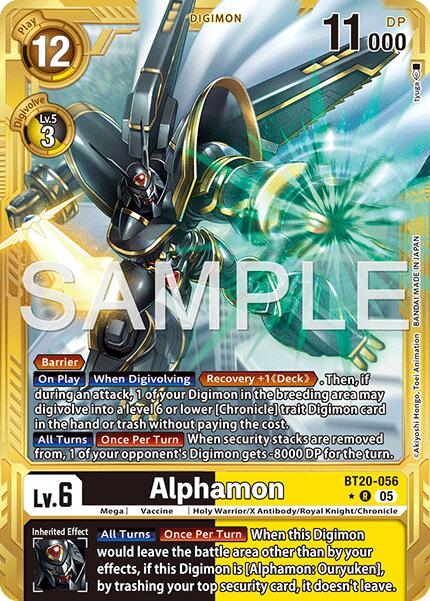 Alphamon [BT20-056] (Gold Border) [Advanced Booster Digimon Generation]