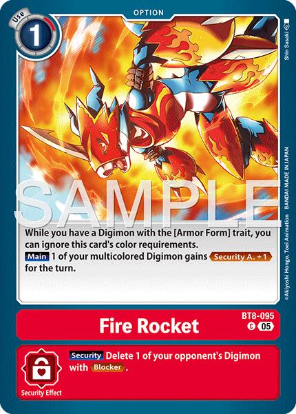 Fire Rocket [BT8-095] (Foil Reprint) [Advanced Booster Digimon Generation]