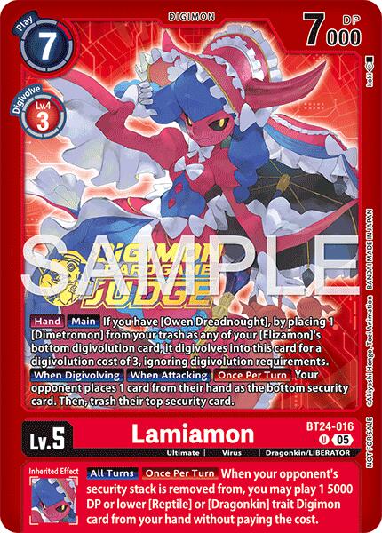 Lamiamon [BT24-016] (Judge Pack 9) [Time Stranger]