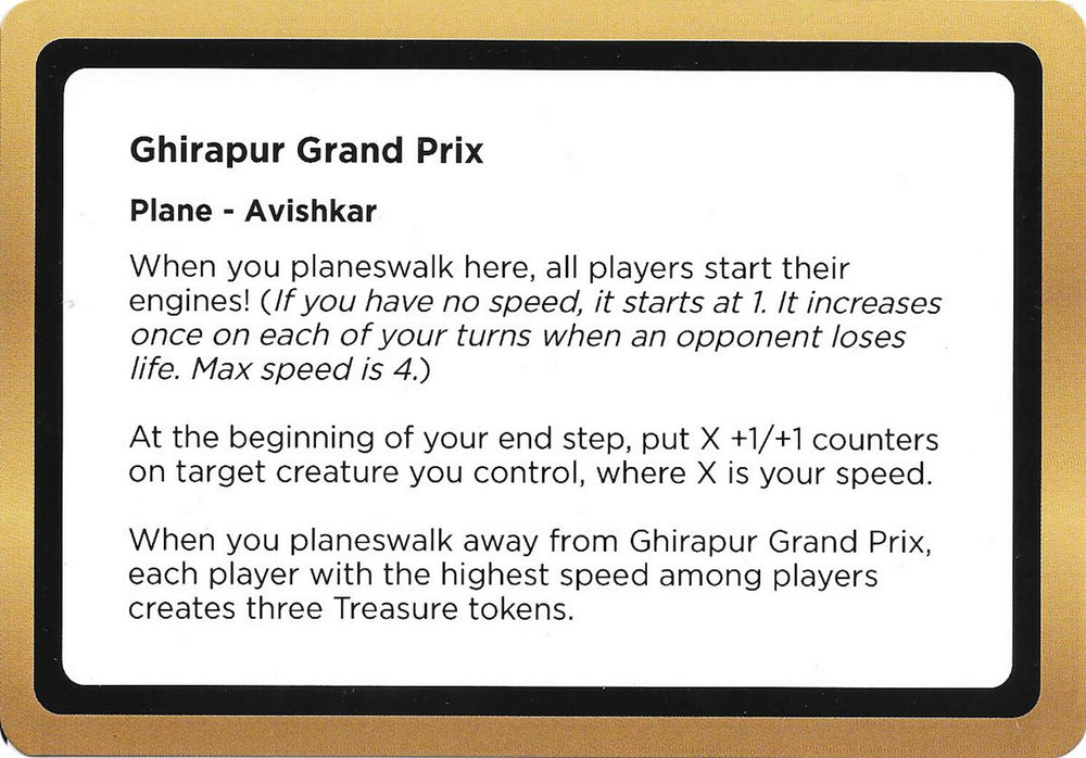 Ghirapur Grand Prix (Black Lotus Unknown Planechase) [Oversize Cards]
