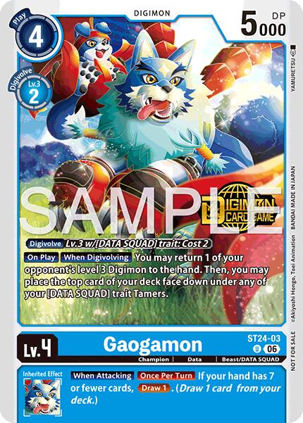 Gaogamon [ST24-03] (Welcome Tamers Pack Vol.2) [Starter Deck: Data Squad]