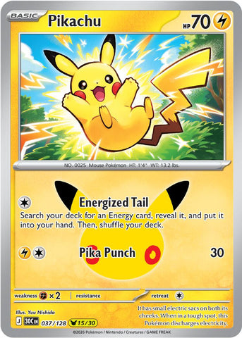 Pikachu (037/128) [Mega Evolution: 30th Celebration]