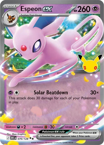 Espeon ex (070/128) [Mega Evolution: 30th Celebration]