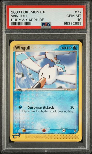 PSA 10 - 2003 Pokemon ex Ruby & Sapphire 77/109 Wingull - POP 10 🔥