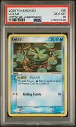 PSA 10 - 2006 EX Crystal Guardians Lotad 55/100 Pokemon Card