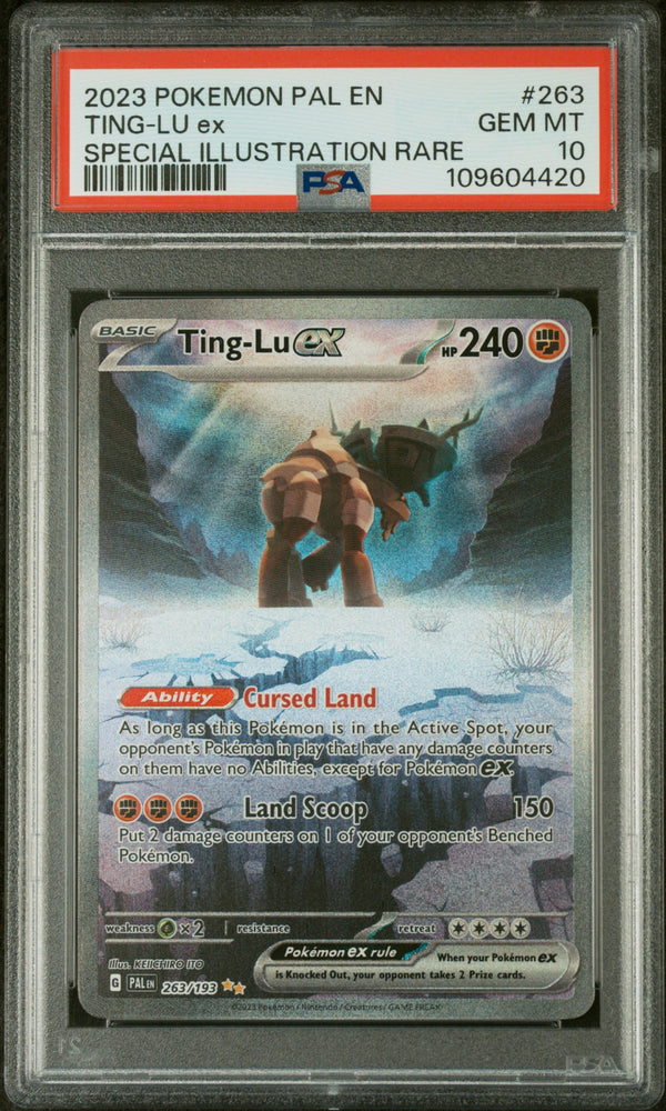 Pokemon Ting-Lu EX Special Illustration Rare Paldea Evolved 263/193 PSA 10