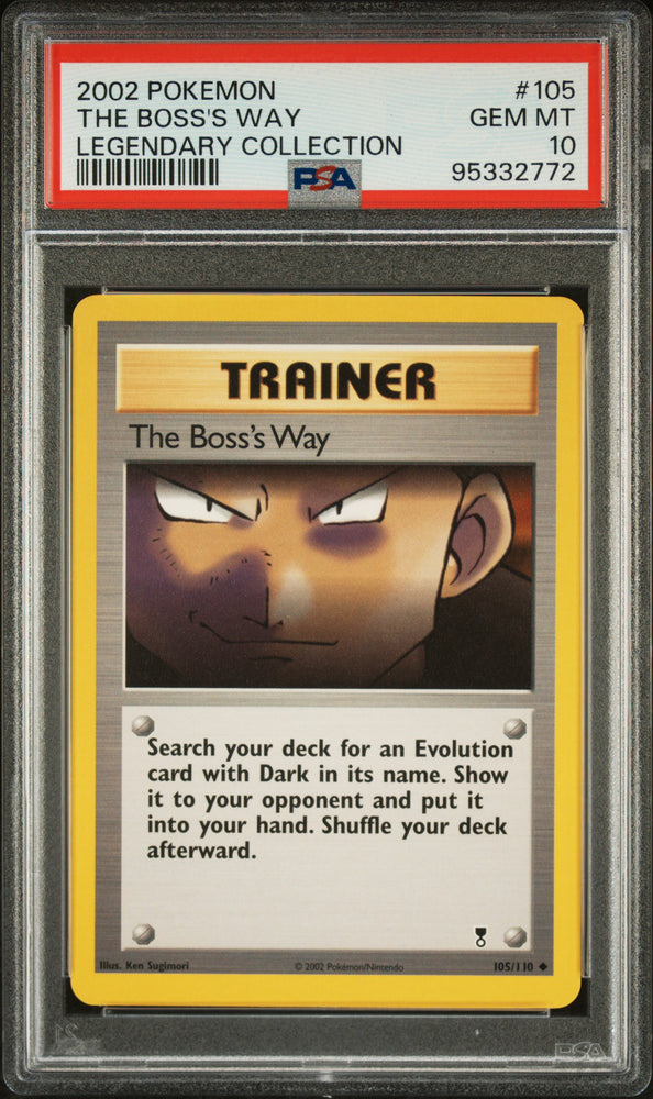 Pokemon The Boss's Way 🔥POP 36🔥 2002 Legendary Collection 105/110 PSA 10