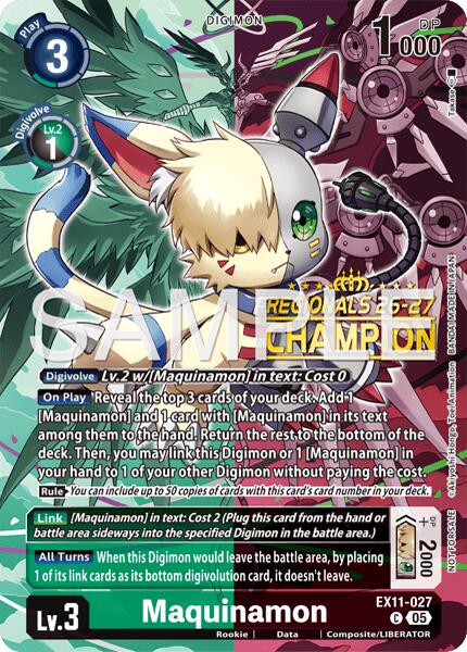 Maquinamon [EX11-027] (Regionals 26-27 Season 2 Champion) [Dawn of Liberator]