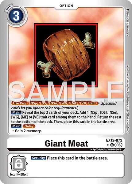 Giant Meat [EX12-073] (Limited Foil) [Digital World Shambala]