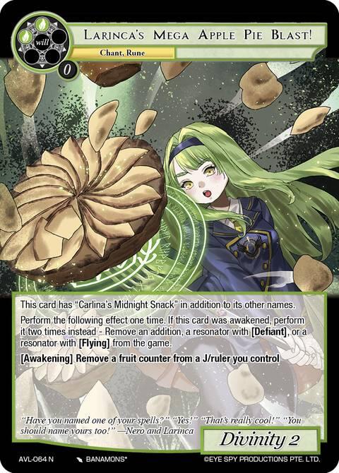 Larinca's Mega Apple Pie Blast! (AVL-064 N) [Attack on Velmardia]
