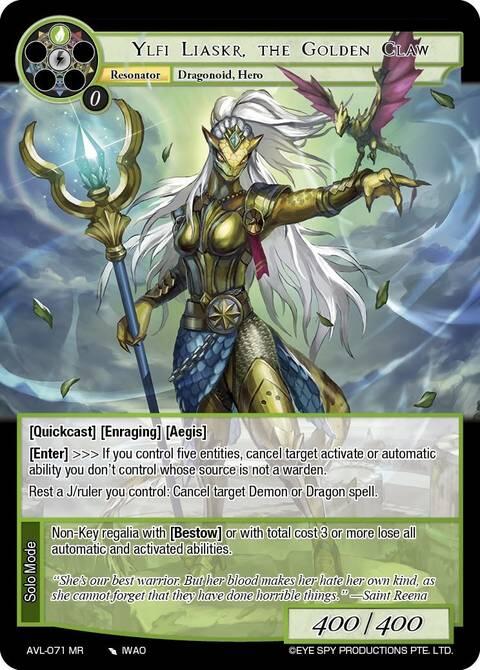 Ylfi Liaskr, the Golden Claw (AVL-071 MR) [Attack on Velmardia]