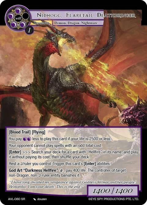 Nidhogg, Flaretail Deathbringer (AVL-080 SR) [Attack on Velmardia]