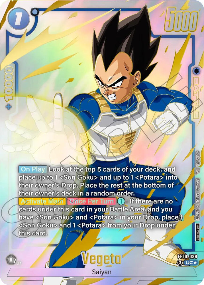 Vegeta (FB10-038) (Limited Pack 26-27 WAVE2) [Fusion World Tournament Cards]