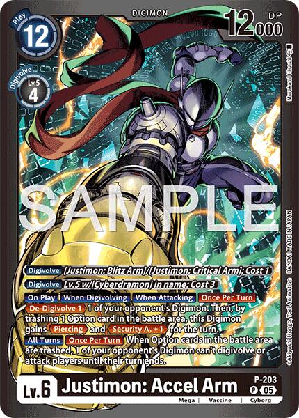 Justimon: Accel Arm [P-203] [Limited Card Pack -Final Crest-]