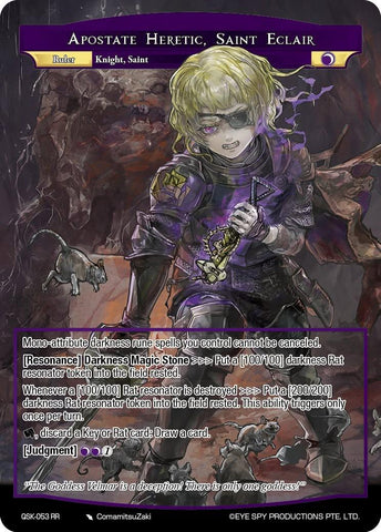 Apostate Heretic, Saint Eclair // Saint Eclair, Acolyte of the Rat Goddess (QSK-053 JR) [The Quest of the Seven Keys]