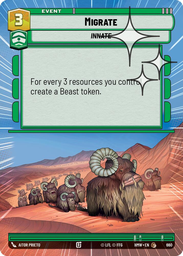 Migrate (660) (Hyperspace Foil) (660) [Homeworlds]