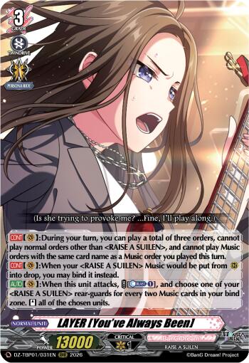 LAYER [You've Always Been] (DZ-TBP01/031EN) [BanG Dream! Girls Band Party!]