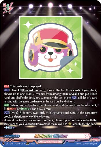 Michelle Sticker (DZ-TBP01/GBPR42EN) [BanG Dream! Girls Band Party!]