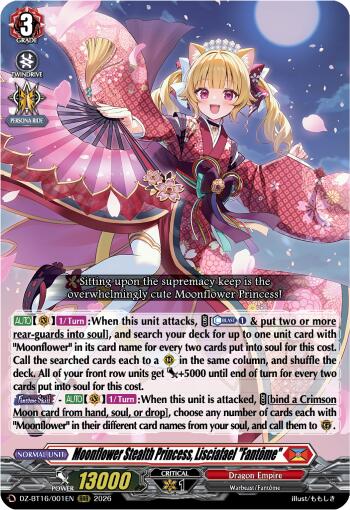 Moonflower Stealth Princess, Lisciafael "Fantome" (DZ-BT16/001EN) [Parallactic Dawn]